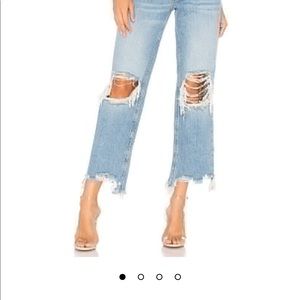 NWOT free people Maggie straight jeans in light denim. Size 27